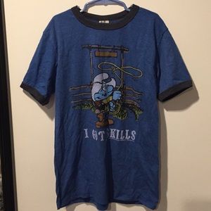 NWOT JUNKFOOD SMURFS KIDS T-SHIRT